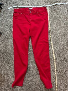 Scarlet Boulevard Red Skinny Colored Denim Jeans 31